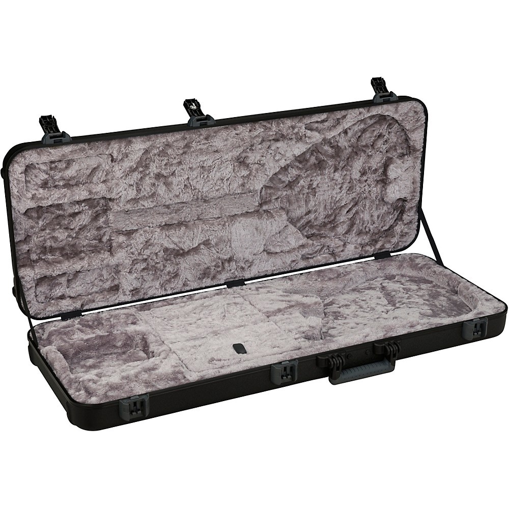 Fender Deluxe Molded Acoustasonic Case Black Grey Plush