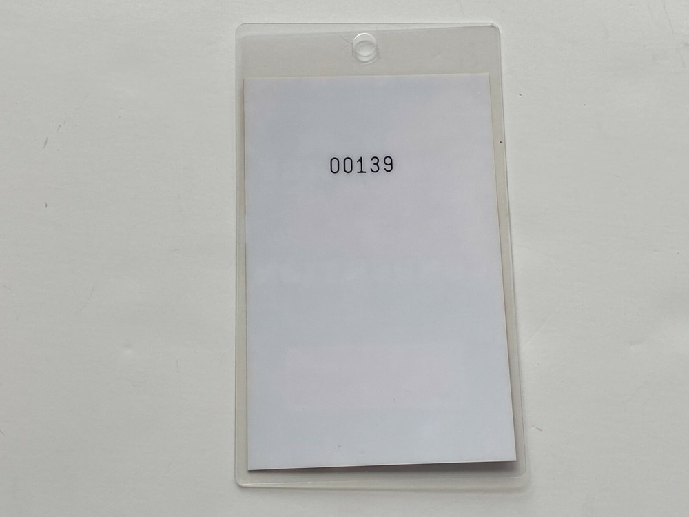 KISS vintage Laminate Pass Unplugged Convention Concert Tour 1995 Orange Logo