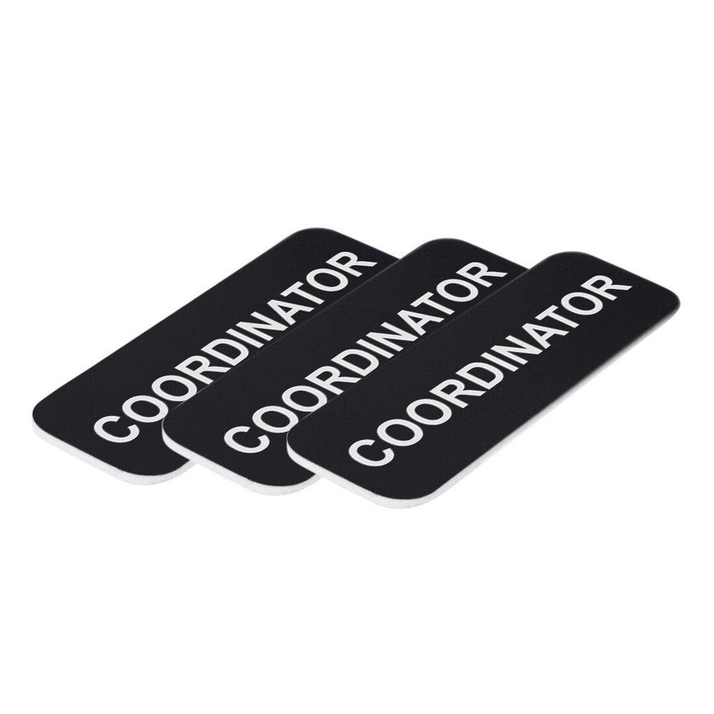 Coordinator 1 x 3" Name Tag/Badge, (3 Pack)