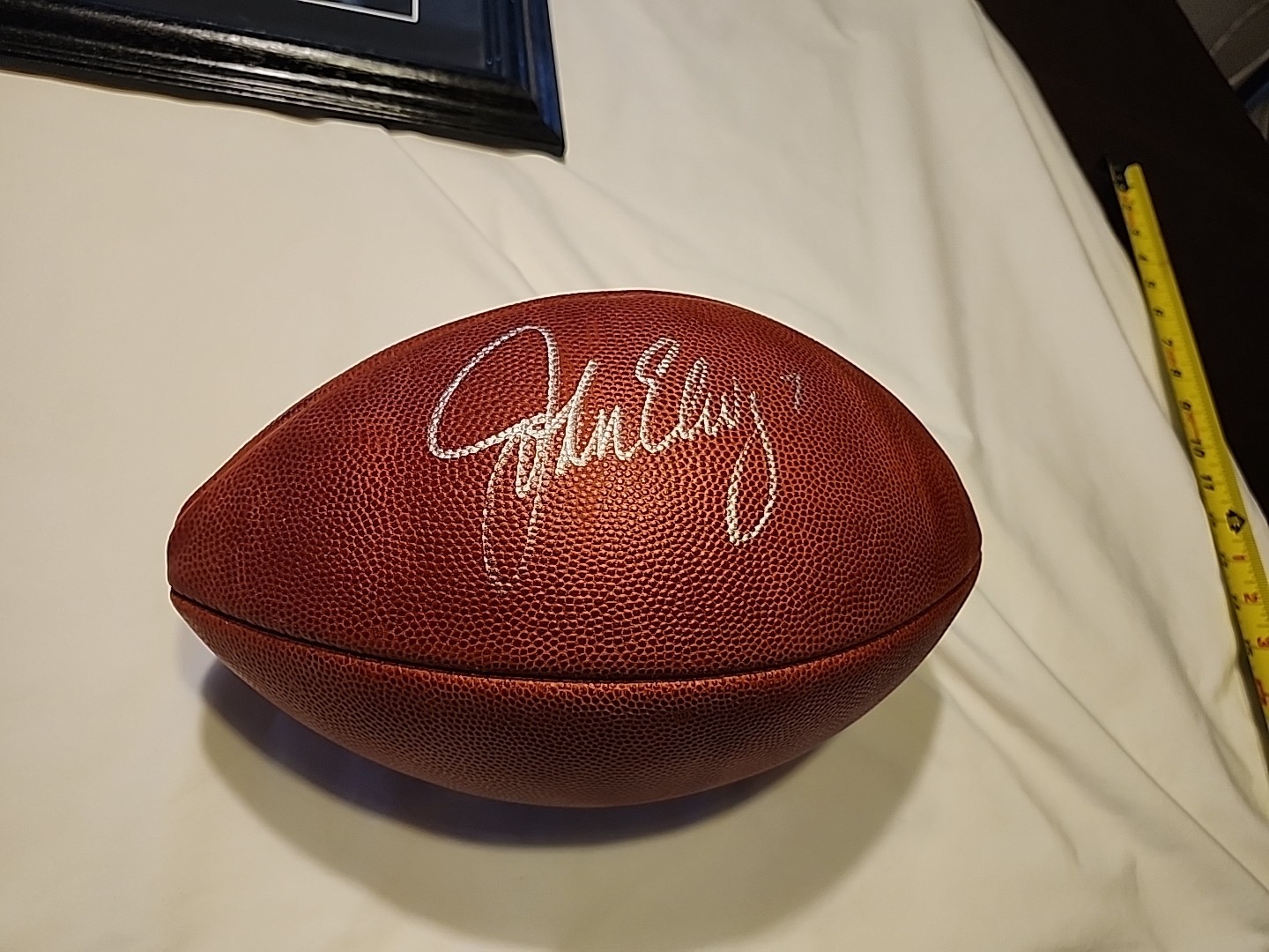 John Elway Denver Broncos Autographed / Signed Duke Full Color Football Tri Star