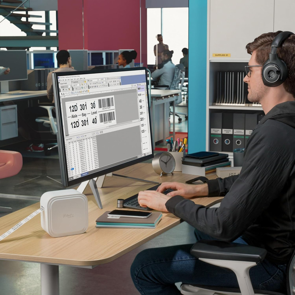 P-Touch Cube XP Monochrome Label Maker with Bluetooth® Wireless Technology PT- P