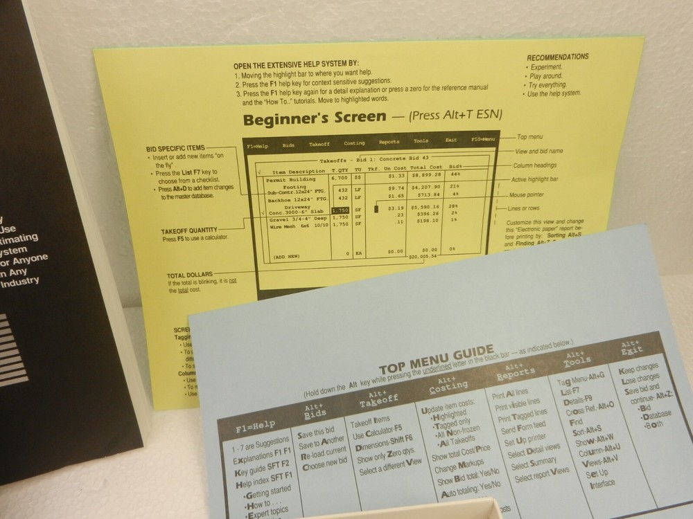 Estimator Plus IBM PC ComputerEasy Estimating Bidding Quoting System Software