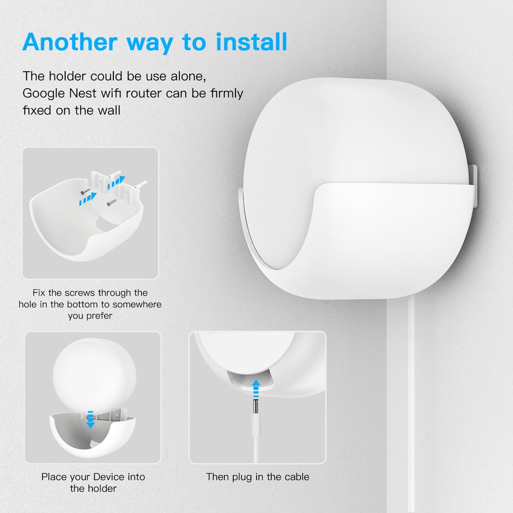 Outlet Wall Mount Holders for Google Nest WiFi Router (2nd Generation) US Plug