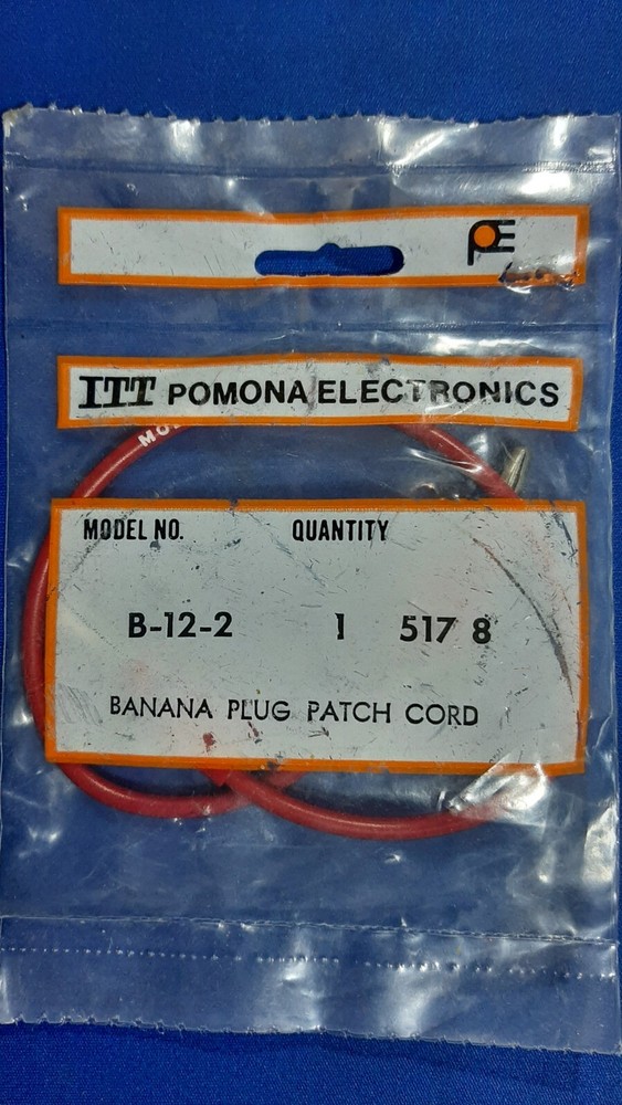 Pomona Banana Plug Patch Cord, B-12-2