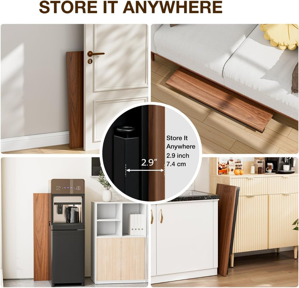 Small Computer Desk Folding Table - 35.8" Foldable Office Desk, No Assembly