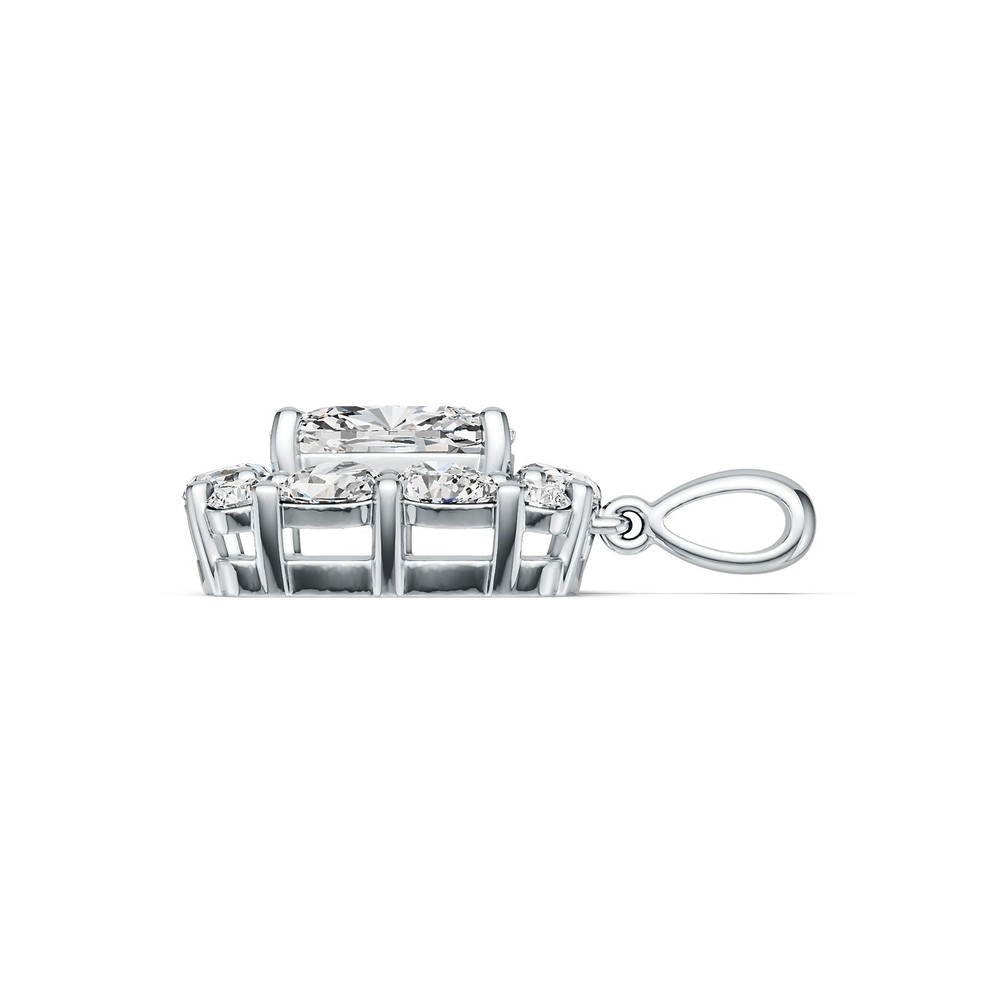 Sterling Silver Semi Mount Pendant Setting Cushion CU 9X7mm