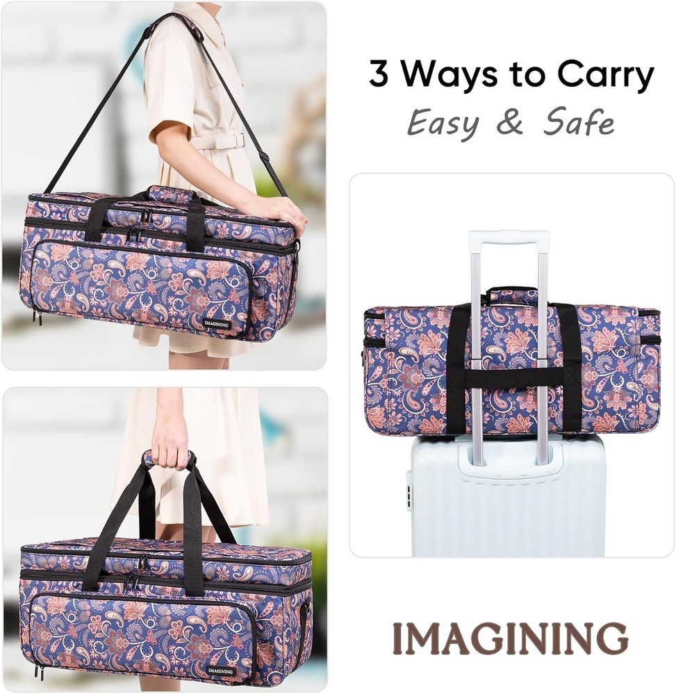 Cricut Carrying Case Polyester Double-Layer Storage Organizer for Maker Explore