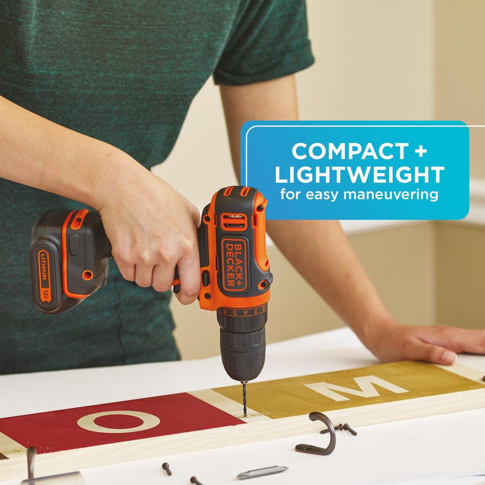 BLACK+DECKER 12v Max* Cordless Lithium Drill/Driver - BDCDD12C