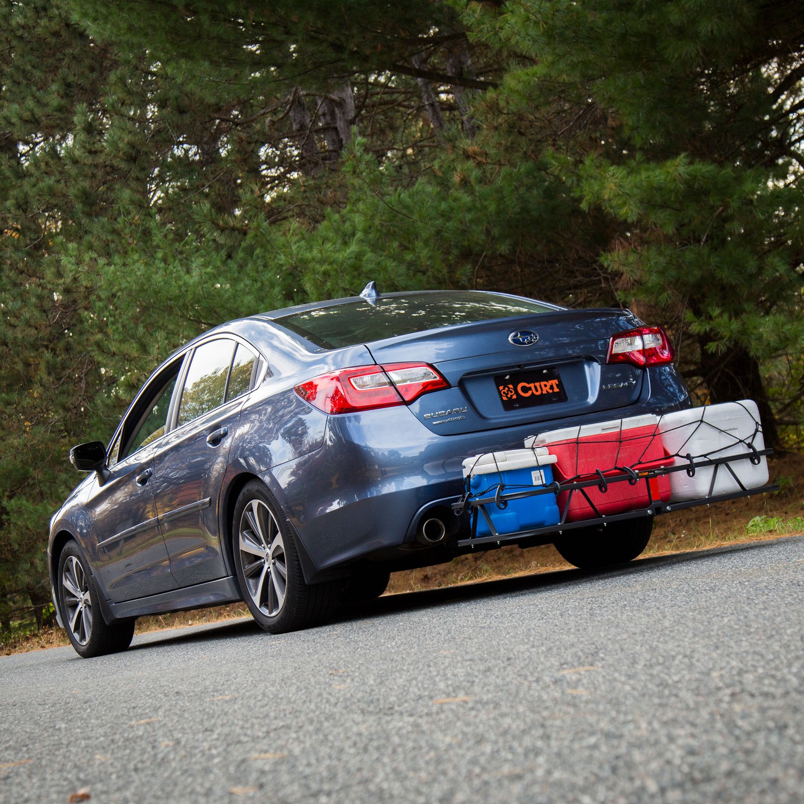 Trailer Hitch + Cargo Carrier Basket Fixed 500lbs CURT Class 3 Receiver #13581