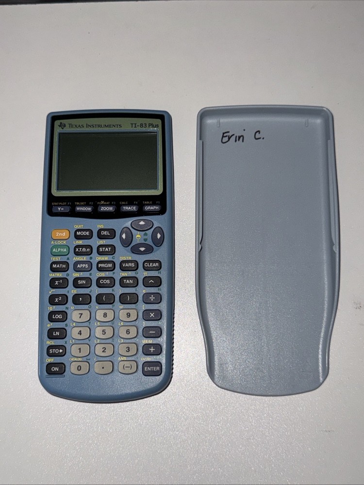 Texas Instruments TI-83 Plus Graphing Calculator - Blue - Tested & Working