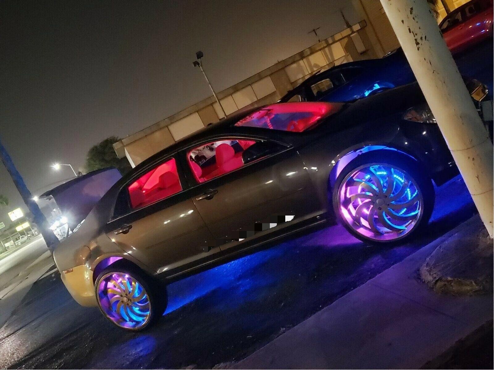 17.5" x4PCS Wheel Lights for Truck CHASING Quad Row LEDs Brightest APP + Remote