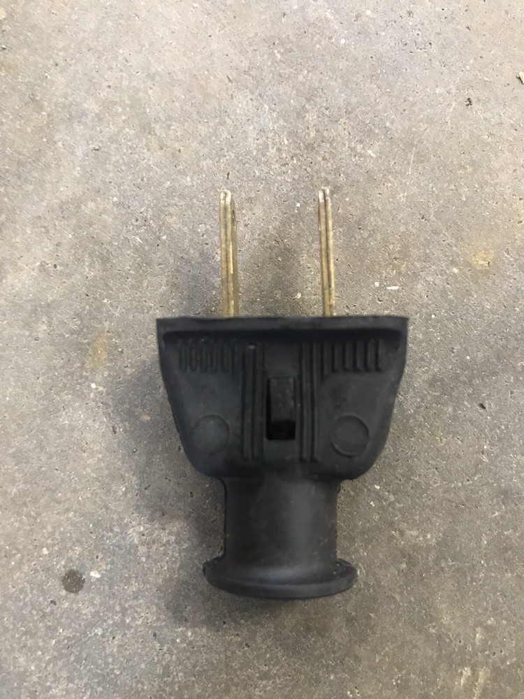 Cooper 183bk Non Grounded Straight Electrical Plug,black New 18 Available