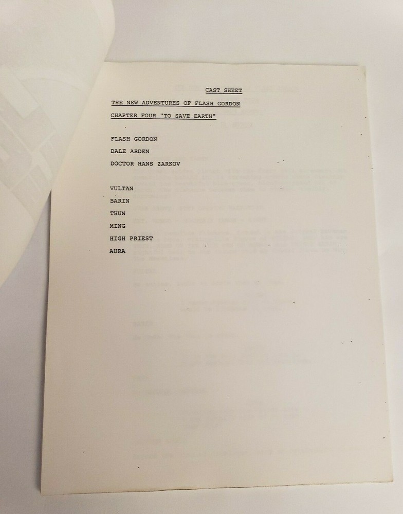 FLASH GORDON / Samuel A. Peeples 1979 TV Script "Chapter Four: To Save Earth"