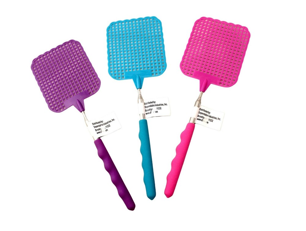 1 Extendable Fly Swatter Telescopic Long Reach Bug MOSQUITO Killer