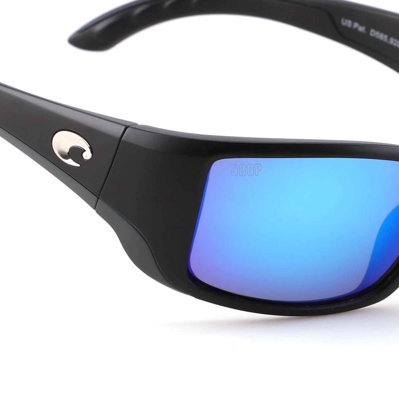 Costa Del Mar BLACKFIN Matte Black/ Blue Mirror Polarized 580P Sunglasses