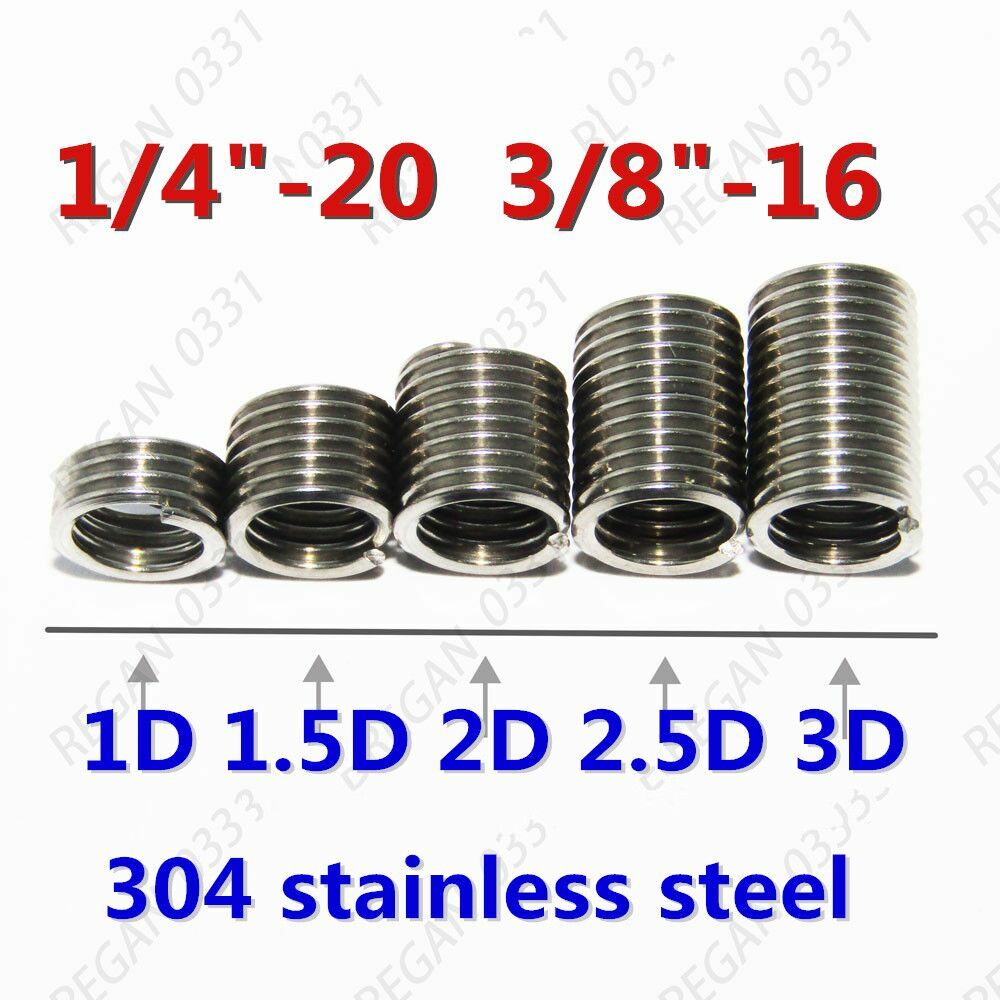 1/4-20 3/8-16  304 Stainless Helical Coil Wire Thread Insert British system