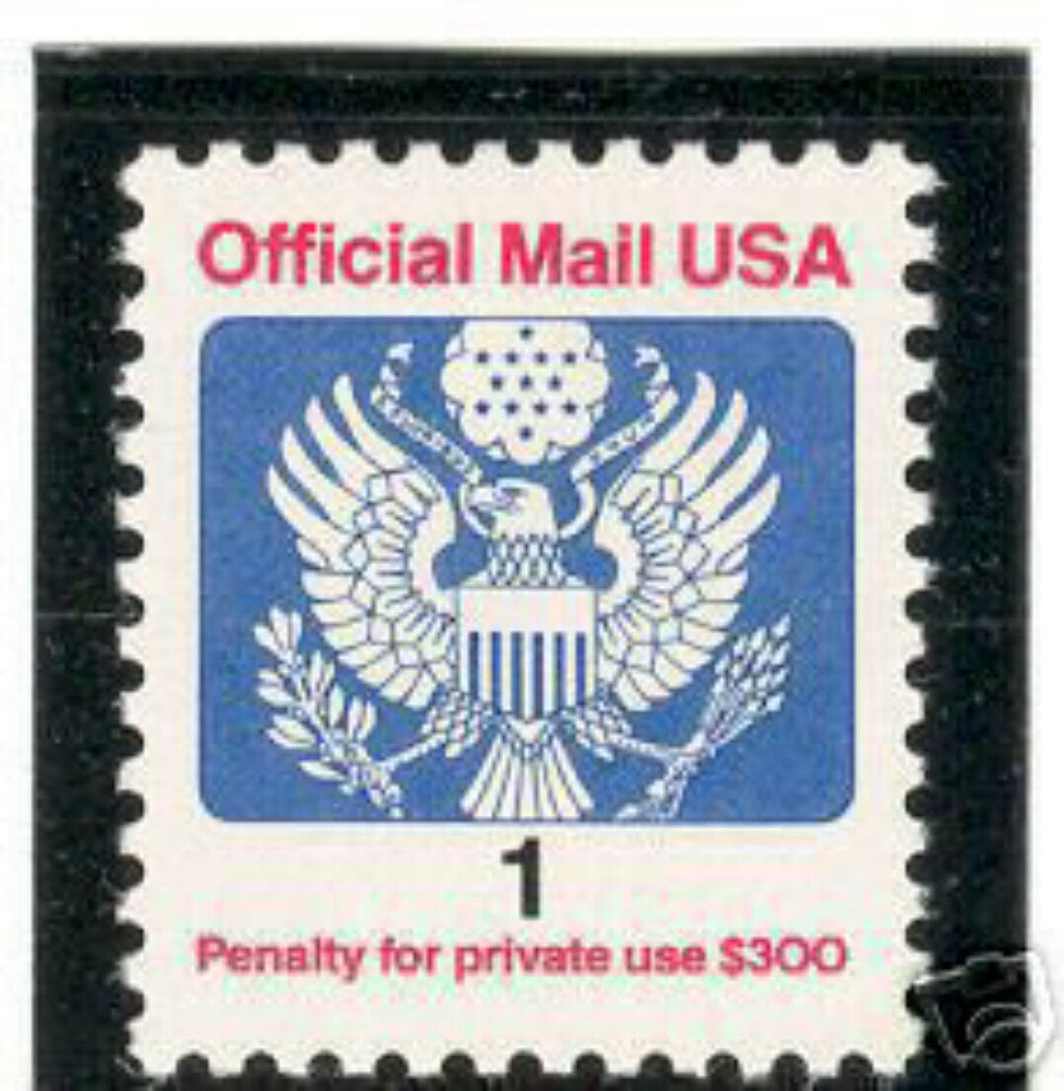 #O143 1 CENT OFFICIAL MAIL MINT VF NH O.G