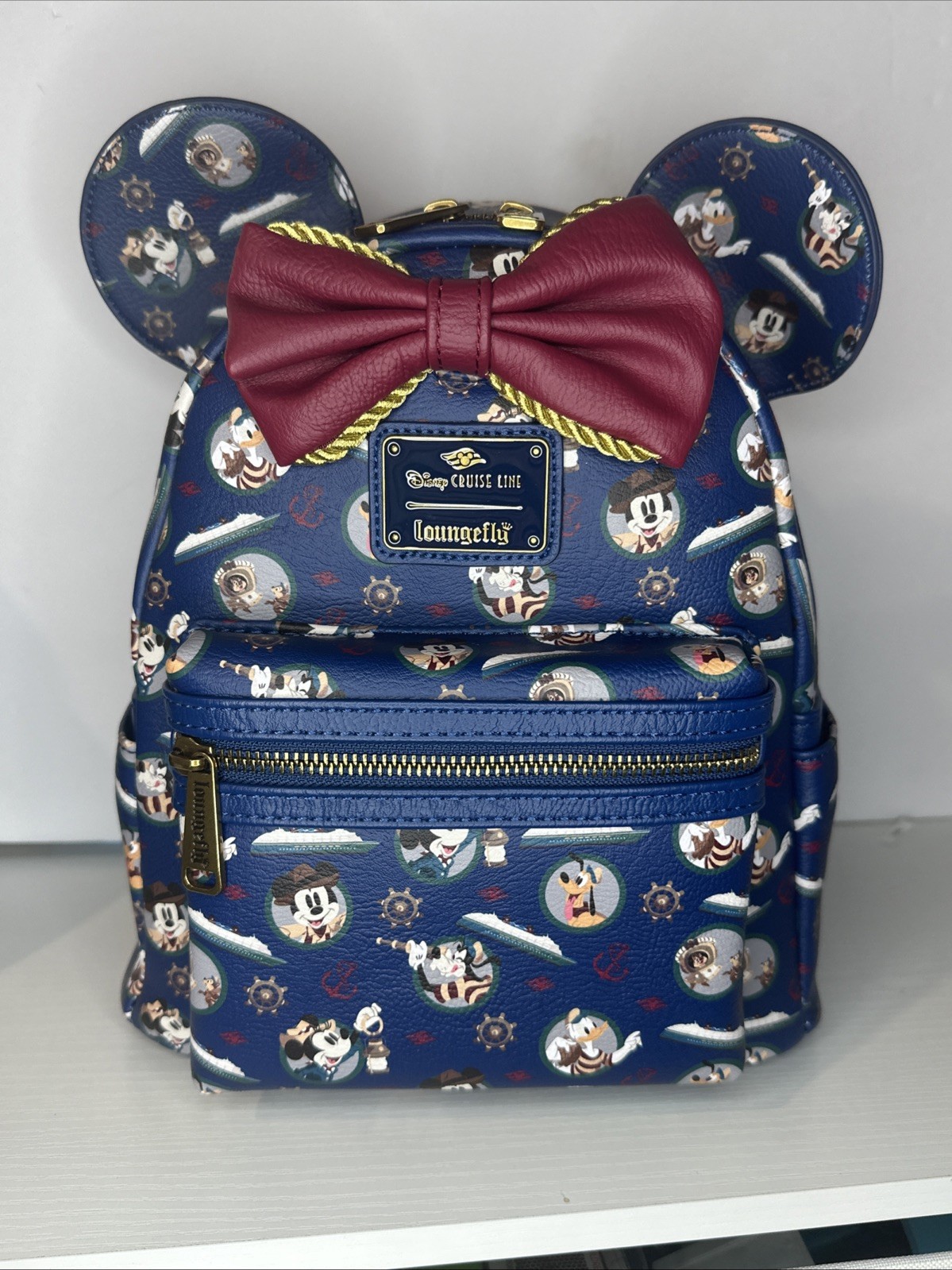 New Disney Cruise Line Treasure Adventure Mickey Minnie Loungefly Backpack Bag