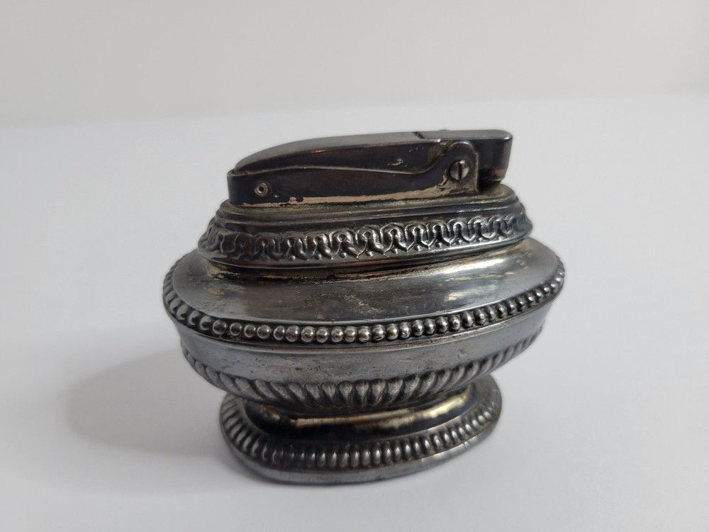 Vintage Ronson Queen Anne Silver Plate Table Lighter - As Is - untested
