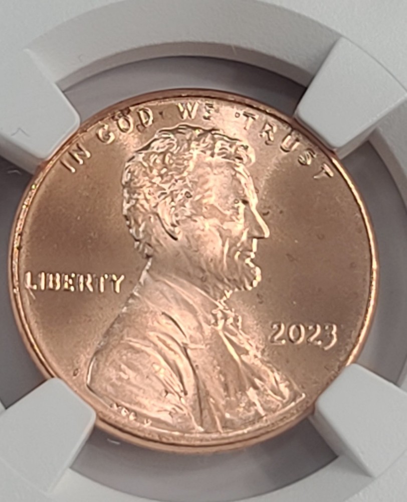 2023 P Extra v Lincoln Shield Cent, Grade 65 NGC.