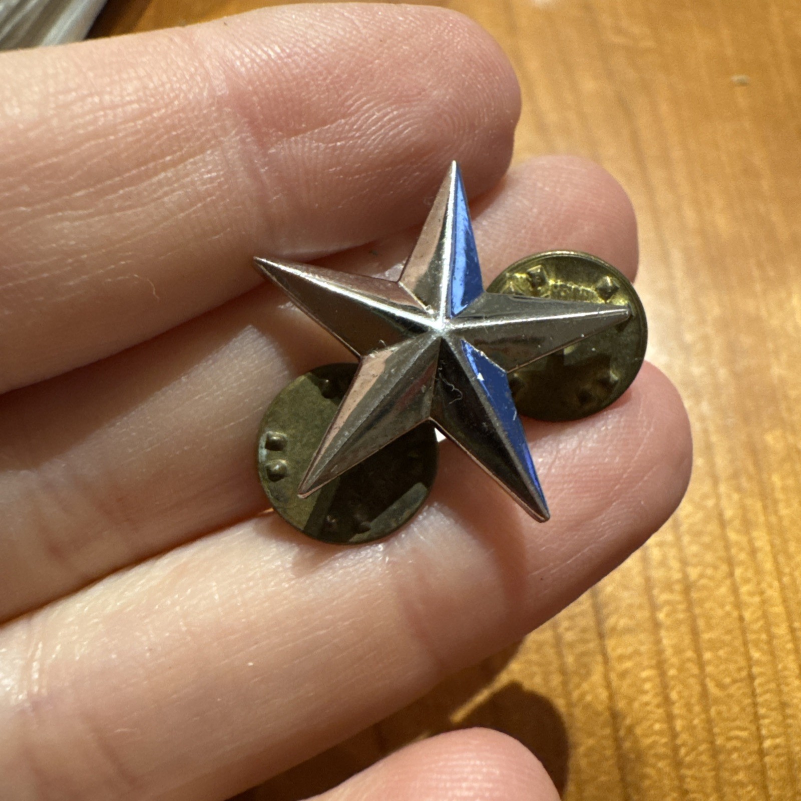 RARE! US Army Brigadier General Rank Silver Insignia Pin w/Brass Backings