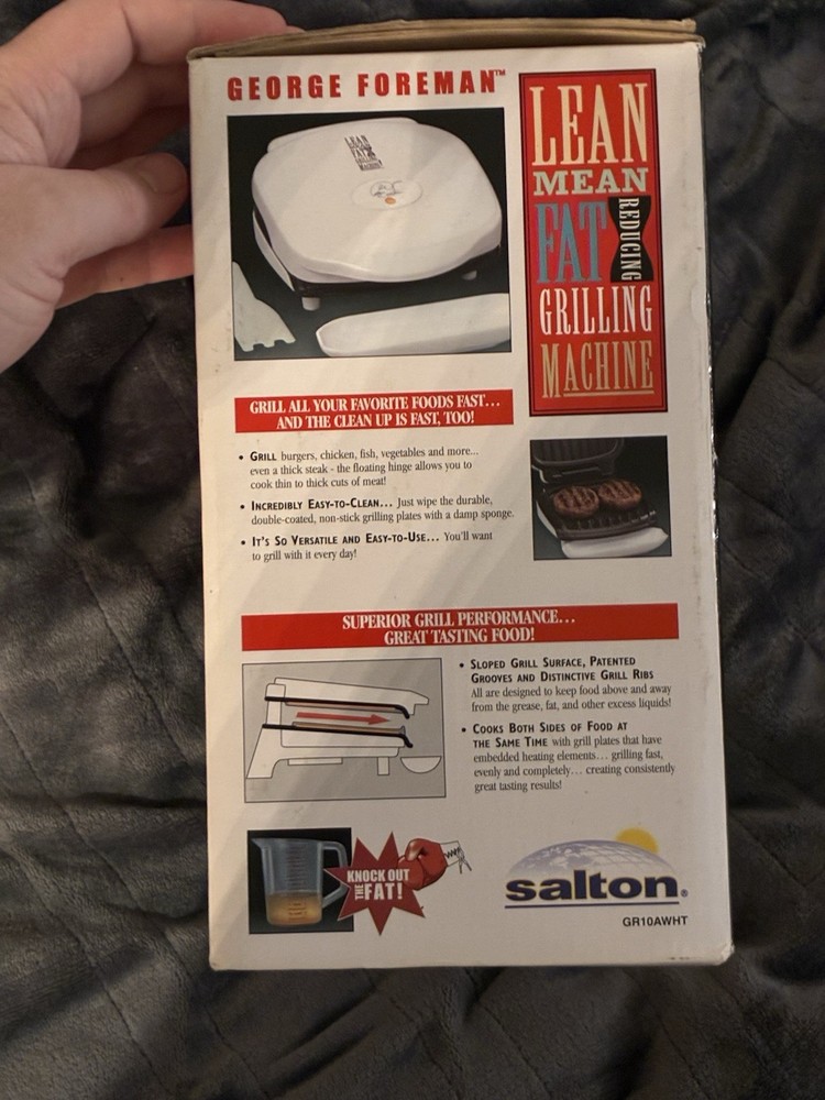 George Foreman Lean Mean Fat Reducing Grilling Machine - White | Works!