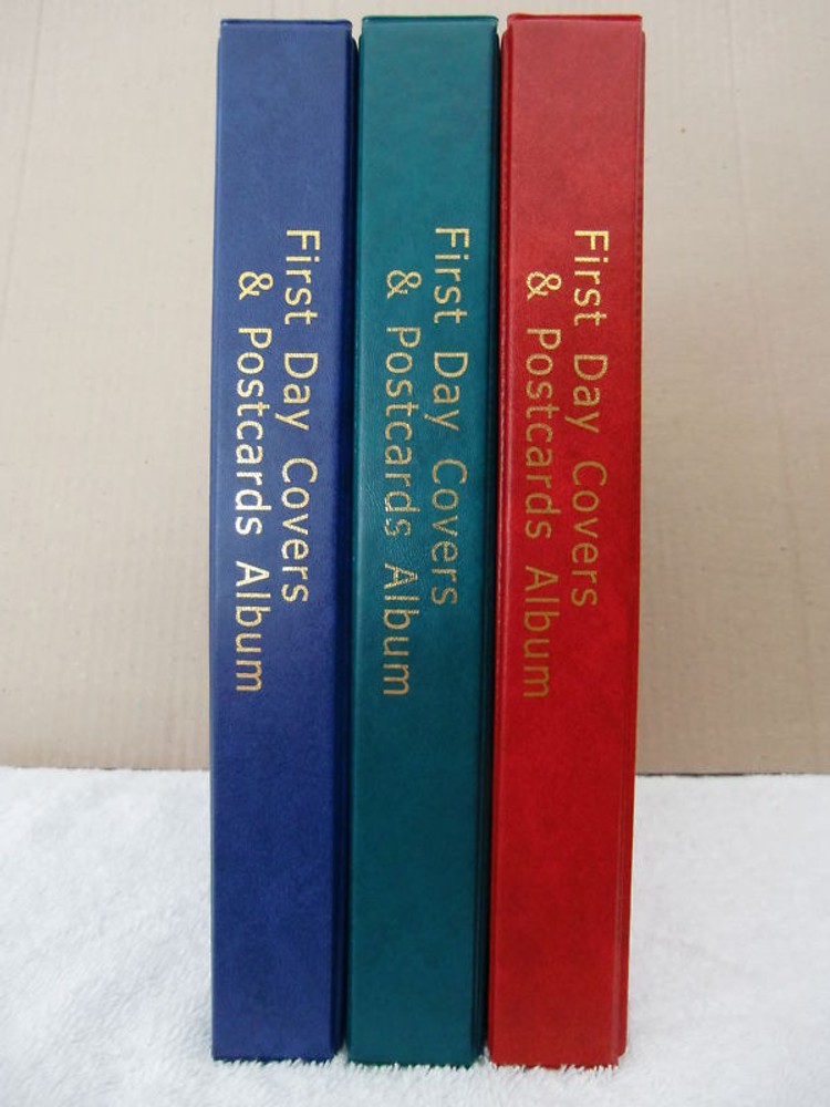 **New 100 First Day Covers & Postcards Album (Red) Great for Your collections.