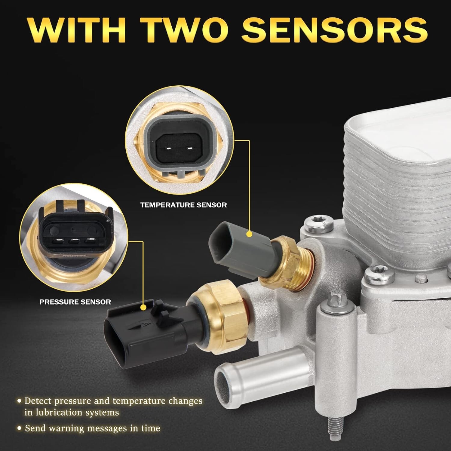 Aluminum Engine Oil Cooler Filter Housing Fits 11-16 Dodge Jeep Chrysler Ram3.6L