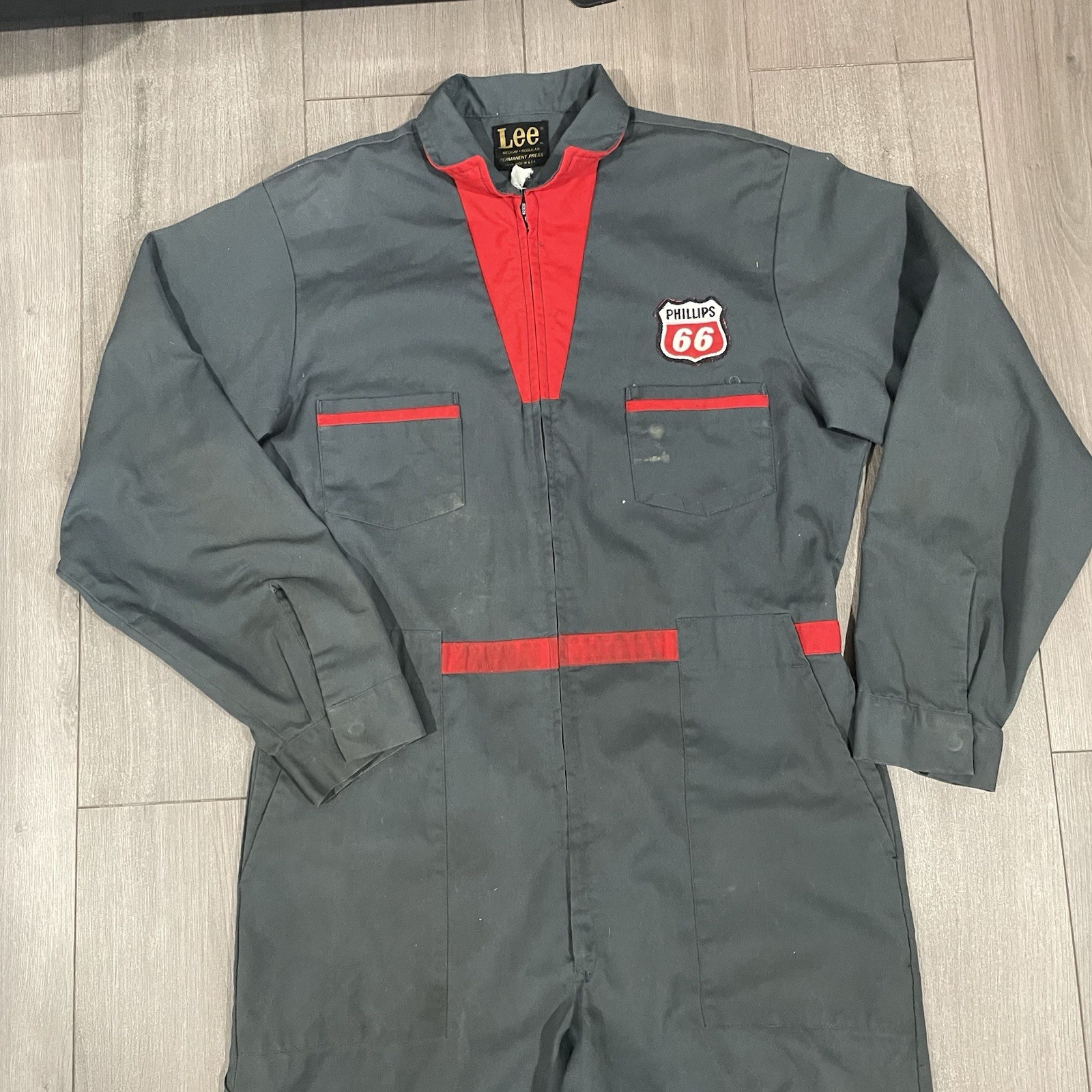 Vtg 70s Conoco Phillips 66 Gasoline Service Attendant Work Uniform Lee Union MD