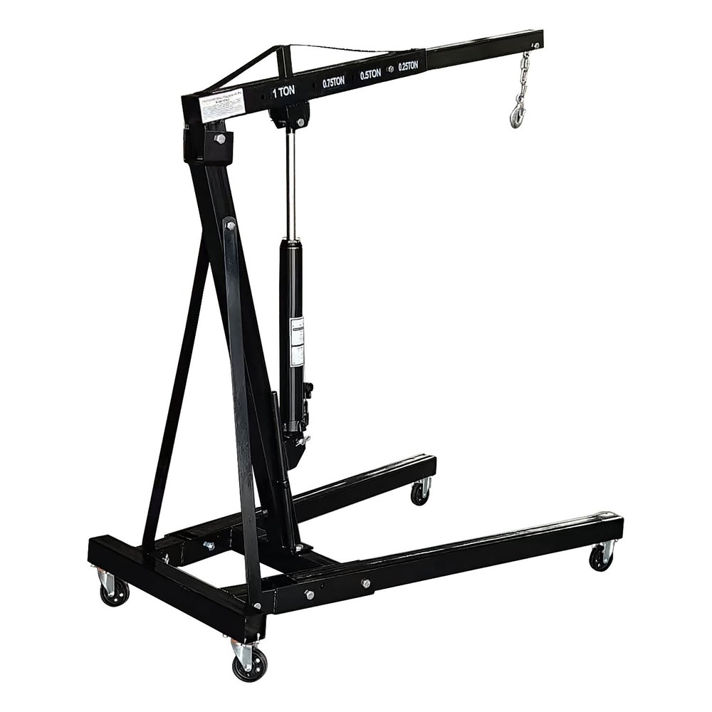 Adjustable Foldable 1Ton Hydraulic Engine Hoist Crane Lift 4 Adjustable Position