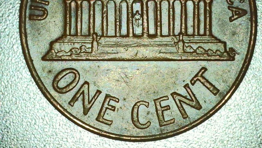 1969 D Lincoln Cent Multiple Errors: Struck thru, Tilted Collar, Dblg Columns +