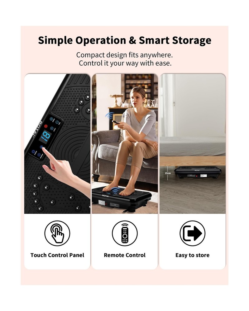 Shake Plate Vibration Exercise Machine for Lymphatic Drainage Massager & Weig...