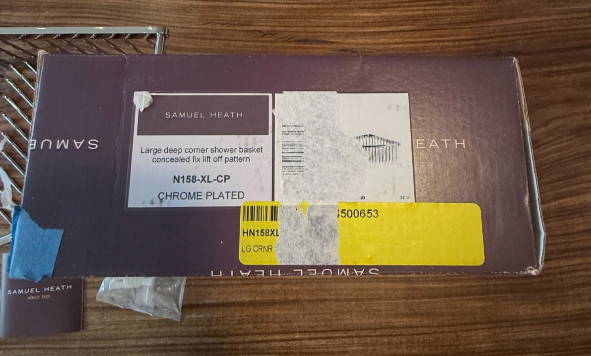 Samuel Heath N158 Extra Large Corner Shower Basket Polished Chrome - New