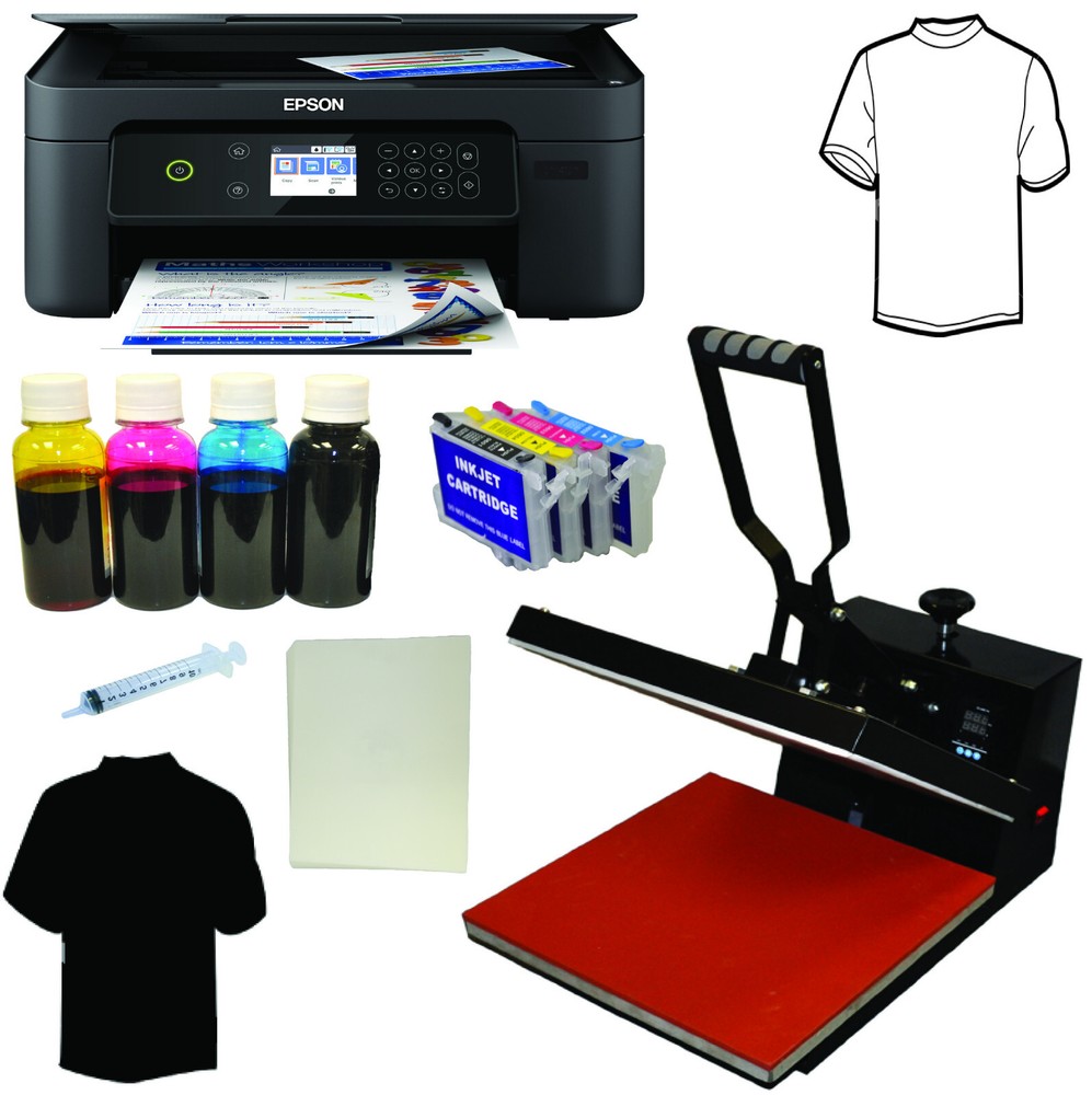 15x15 Heat Press Wireless Epson Printer Ink Transfer Paper Tshirt Startup Bundle