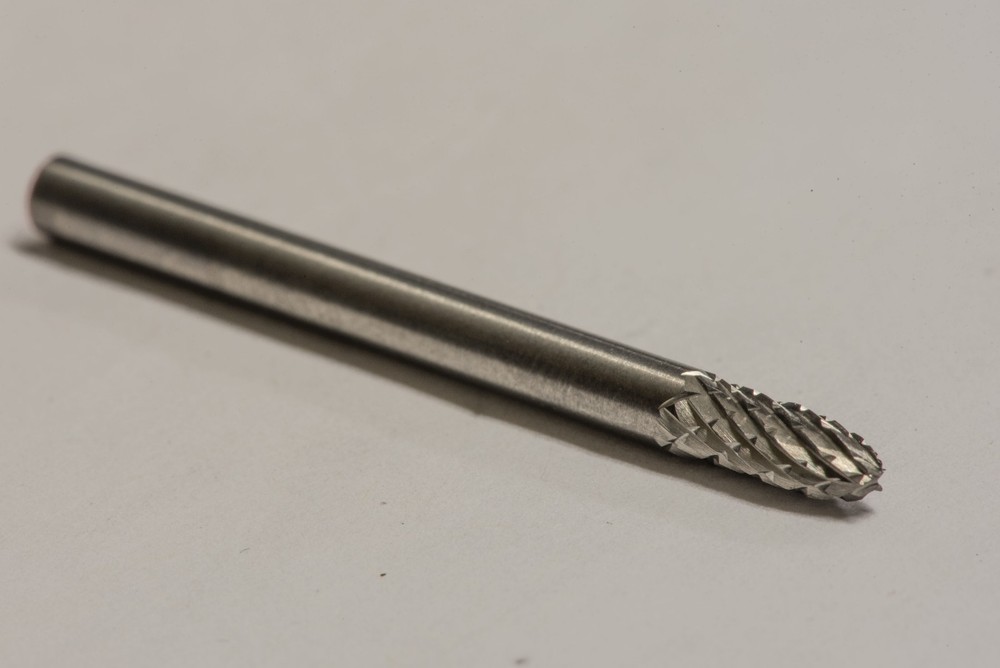 SF41D Tree Shape SOLID Carbide Burr Bur Cutting Tool Die Grinder Bit 1/8"