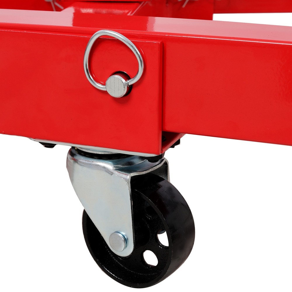 1500lbs Folding Engine Stand - 360° Rotating Head, Red