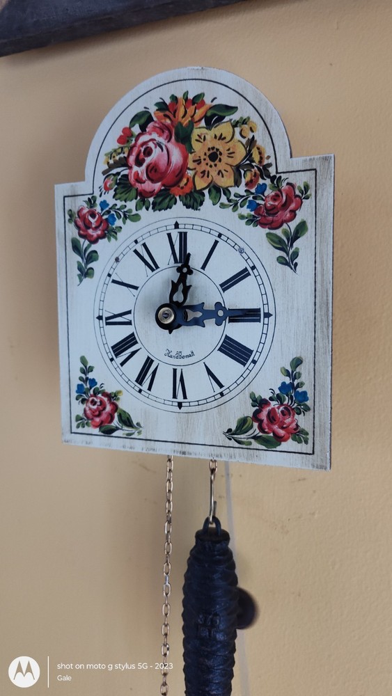Vintage Miniature Handbenault German Clock