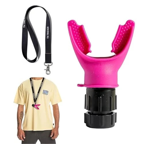 Portable Compact Lung Trainer Exercise Device with High Grade Silicone, Pink