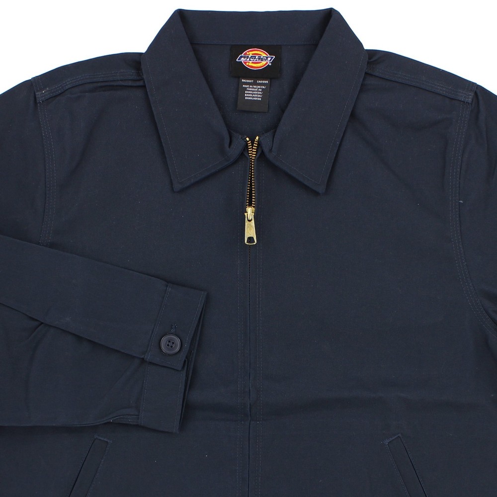 Dickies Eisenhower Twill Jacket, Full Zip Collared Big and Tall Jacket Pockets