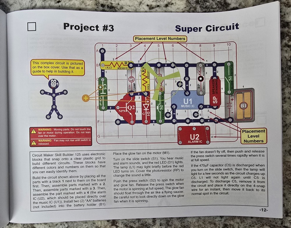Edu-Toys Circuit Maker, 125 Electronics Projects - Elenco Snap Circuits, STEM