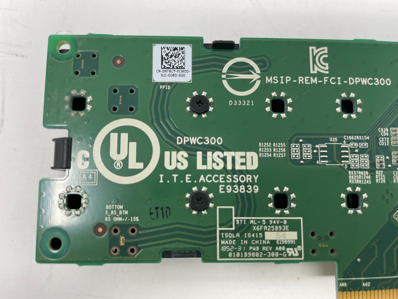 Dell DPWC300 M.2 PCIe Solid State Drive Storage Adapter Card