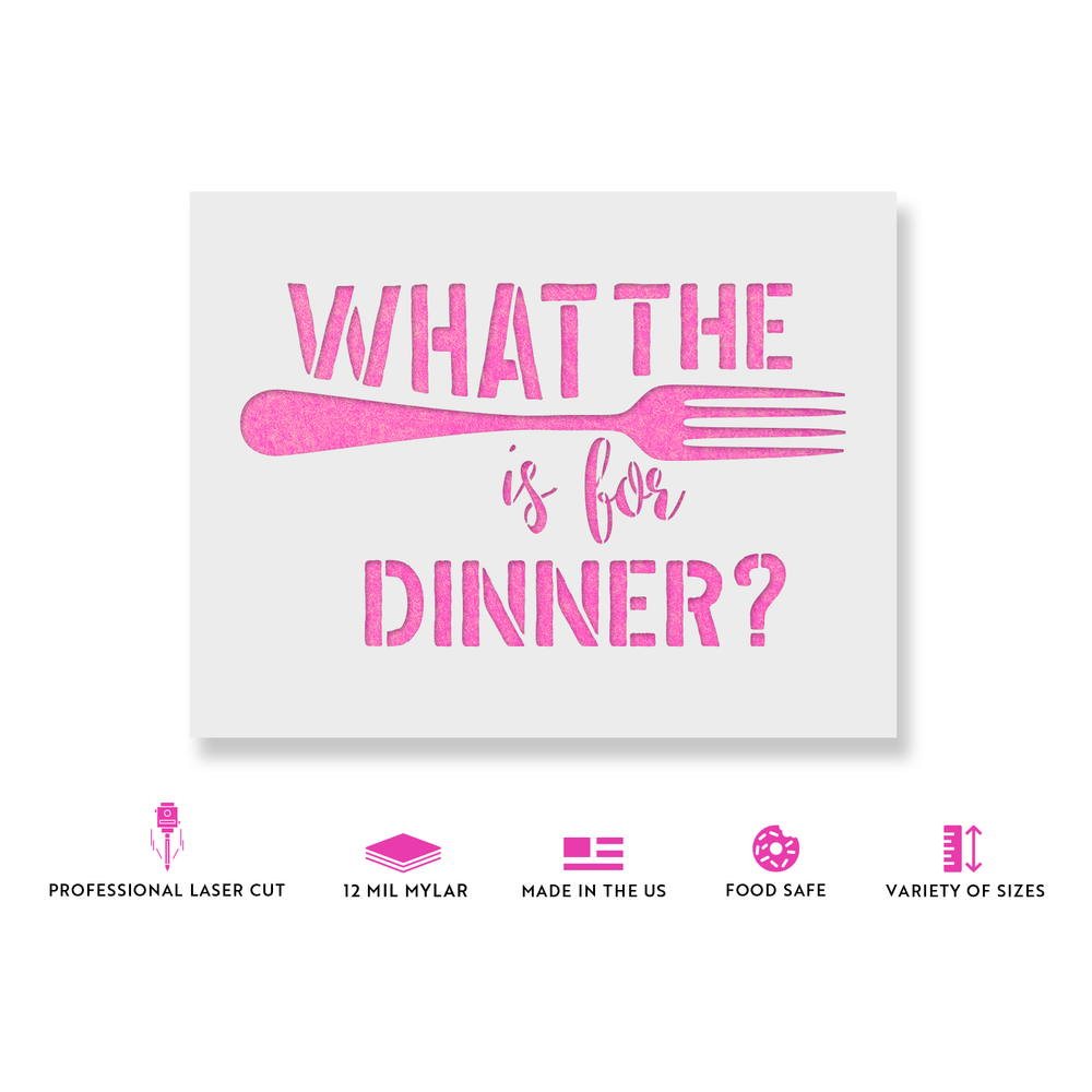 What The Fork Stencil - Durable & Reusable Mylar Stencils