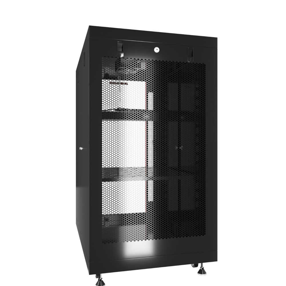 18U Server Rack Cabinet Premium Network Enclosure 35" Depth Data Cabinet wheels