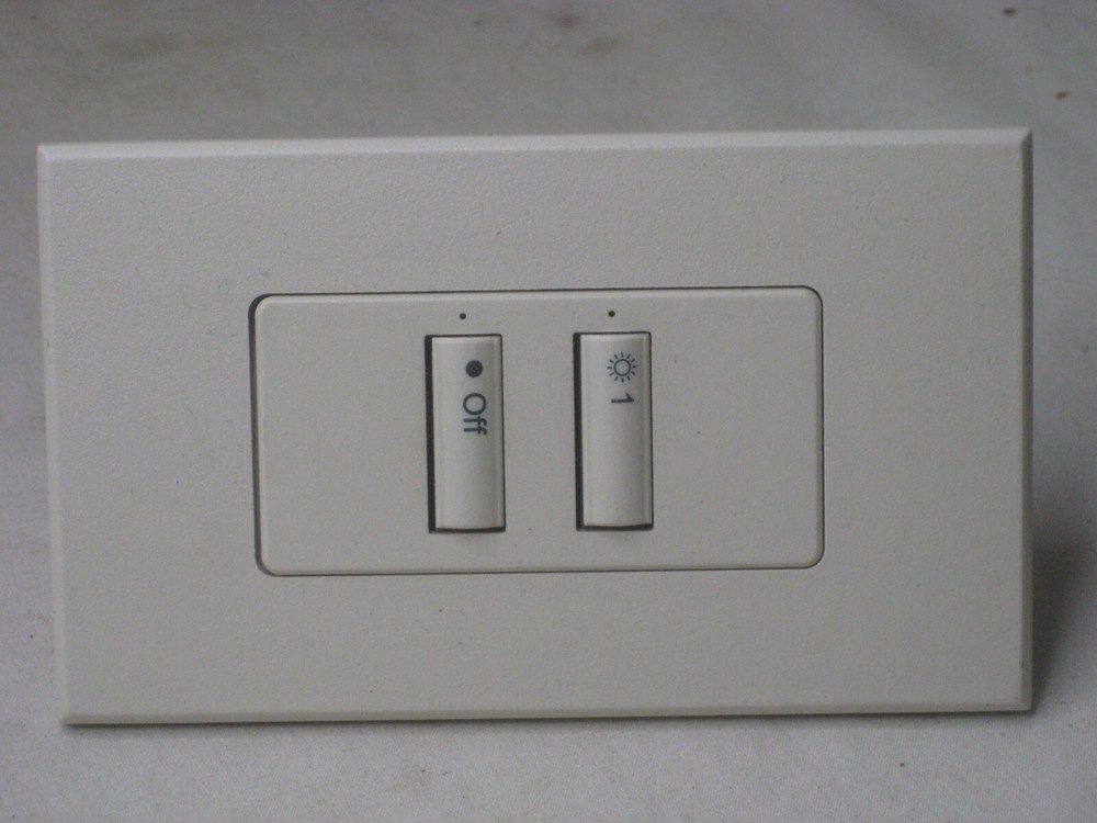 1x LUTRON SO-2BI-WH-EGN wallstation switch 2 button faceplate control unit