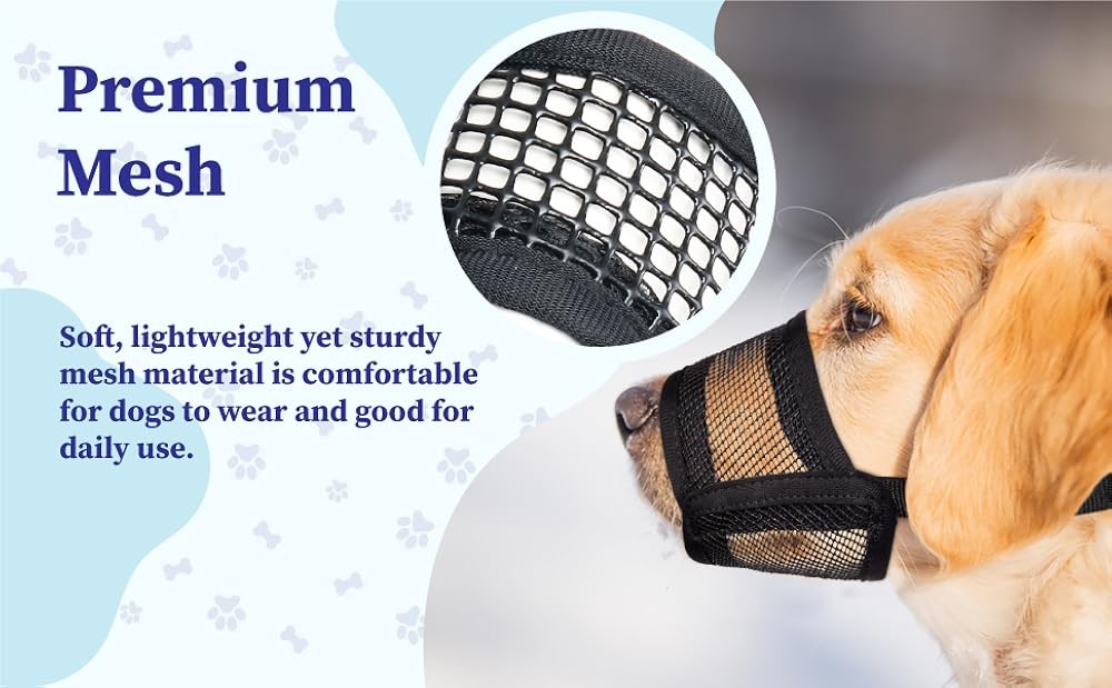 Dog Muzzle for Small Dogs – Soft Air Mesh Muzzle for Small Dog |