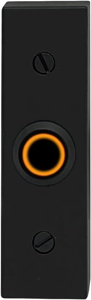 Newhouse Hardware Rectangular Lighted Wired Metal Doorbell Button in Black BT6BL