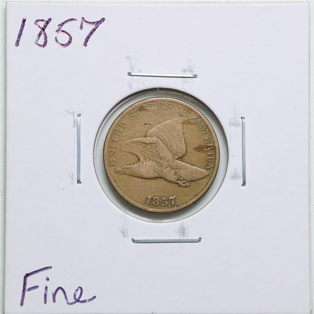 1857 1C Flying Eagle Cent in Fine Condition #4098
