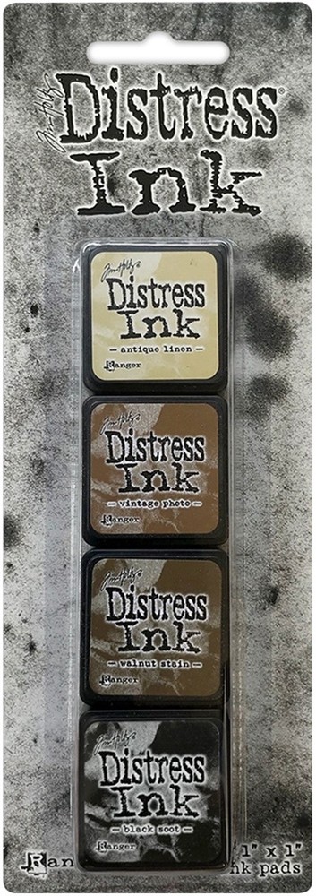Tim Holtz Distress Mini Ink Pads 4/Pkg-Kit 3 - 2 Pack