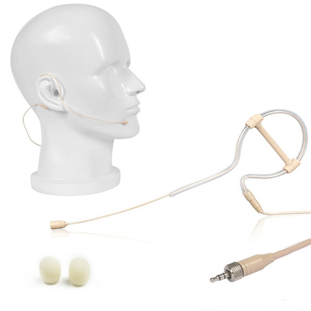 Single Earhook Headset Mic Headworn Microphone For Wireless 3.5mm-AU