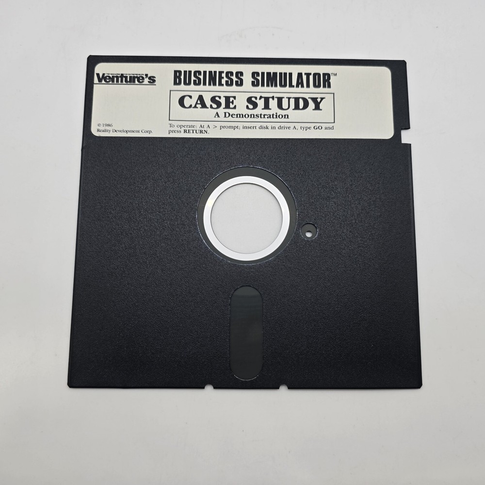 Business Simulator Demo by Spectrum Holobyte, 1986 5.25” Disk Untested